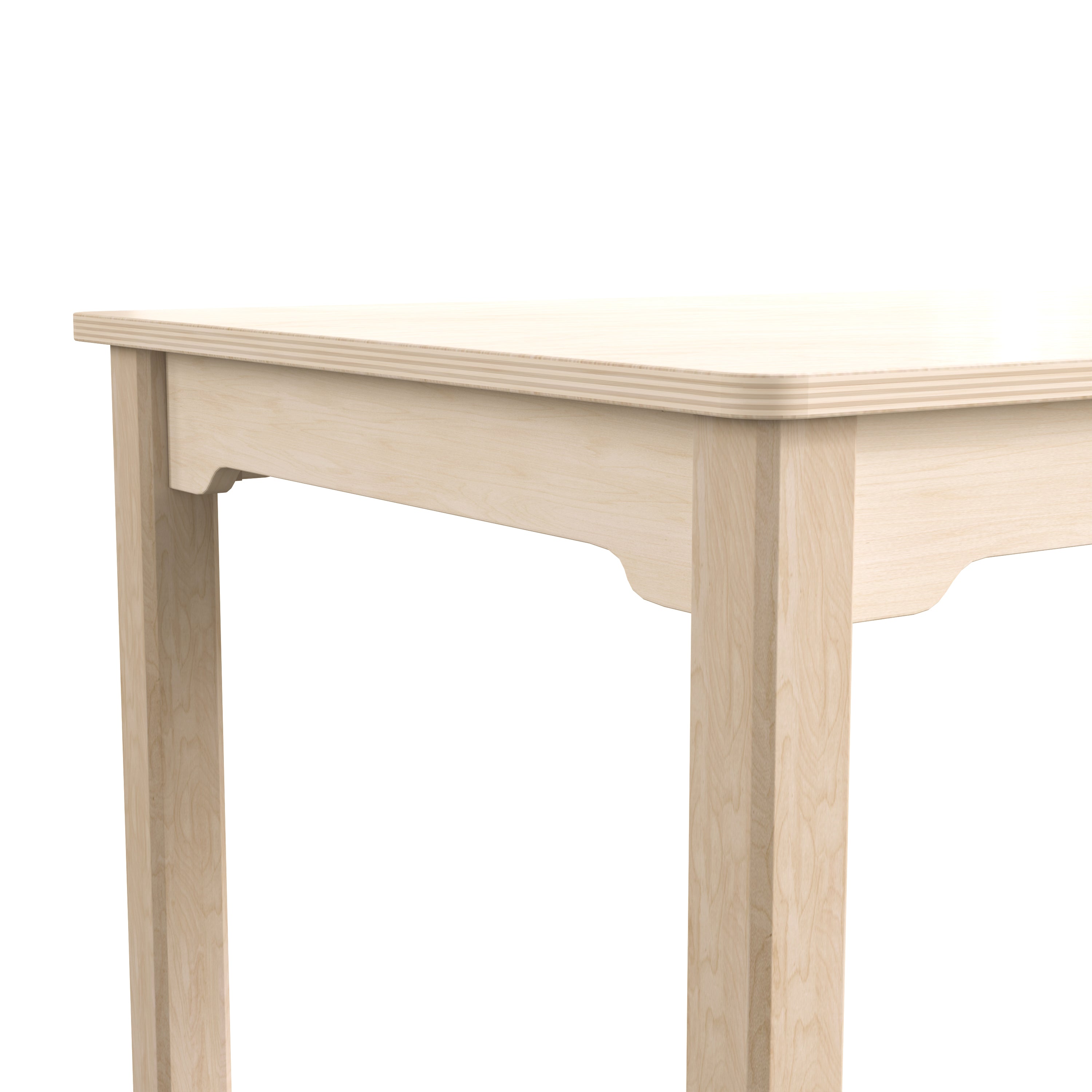 Bright Beginnings Commercial Grade Wooden Rectangular Preschool Classroom Activity Table, (23.5"W x 47.25"D x 21.25"H), Beech