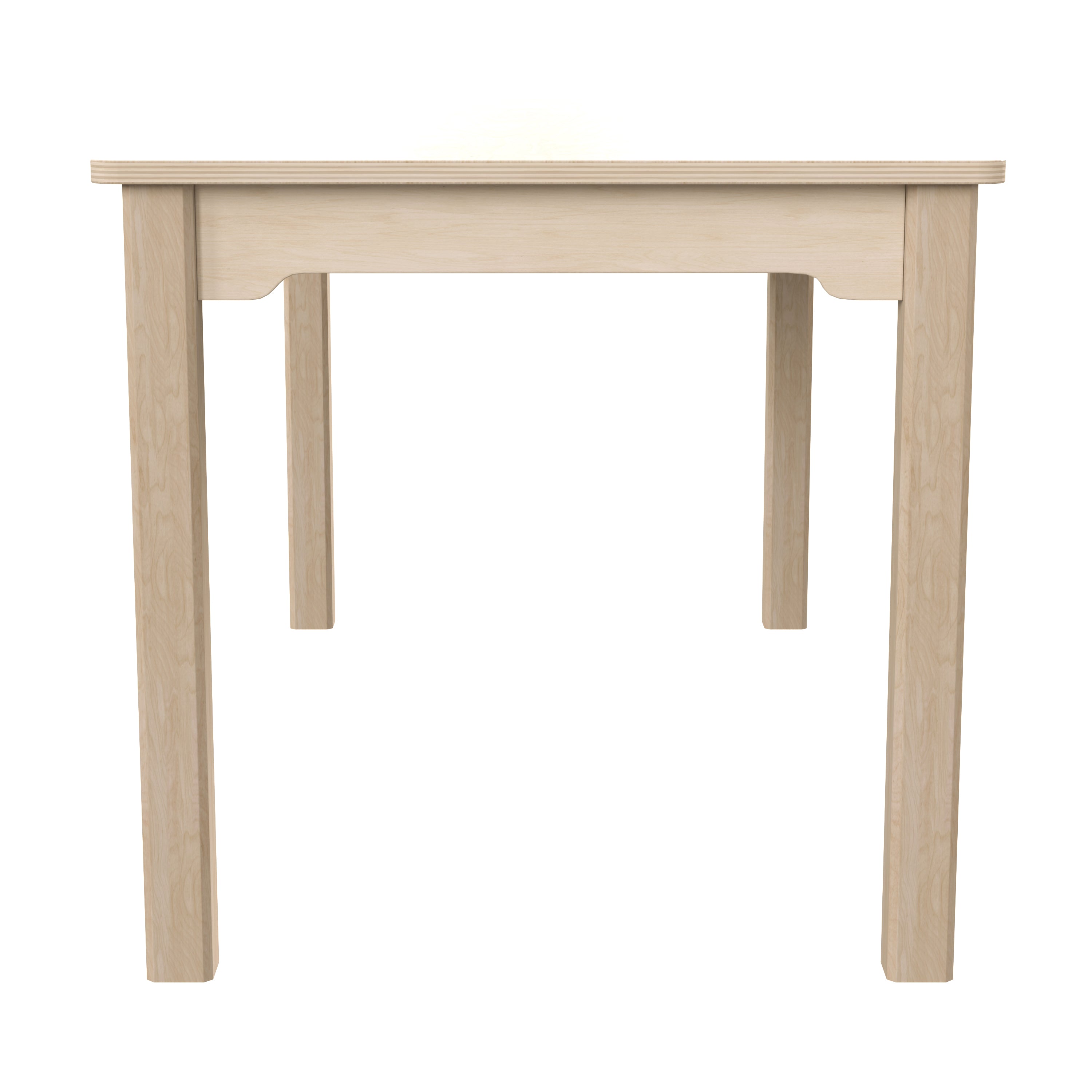 Bright Beginnings Commercial Grade Wooden Rectangular Preschool Classroom Activity Table, (23.5"W x 47.25"D x 21.25"H), Beech