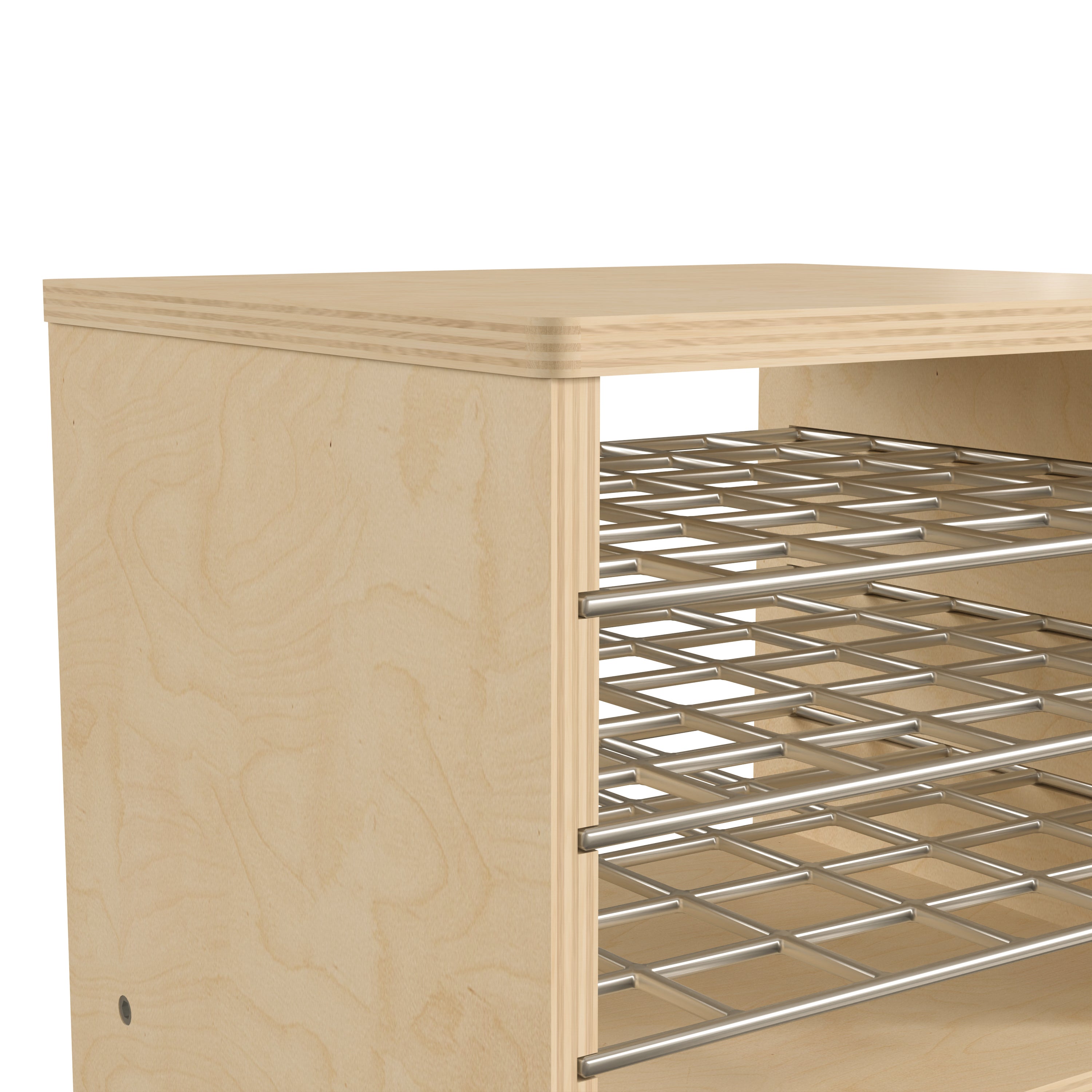 Bright Beginnings Commercial Deluxe Multipurpose Natural Birch Plywood Storage Shelf Puzzle Holder, Art Drying Rack, Paper Holder with Shelving