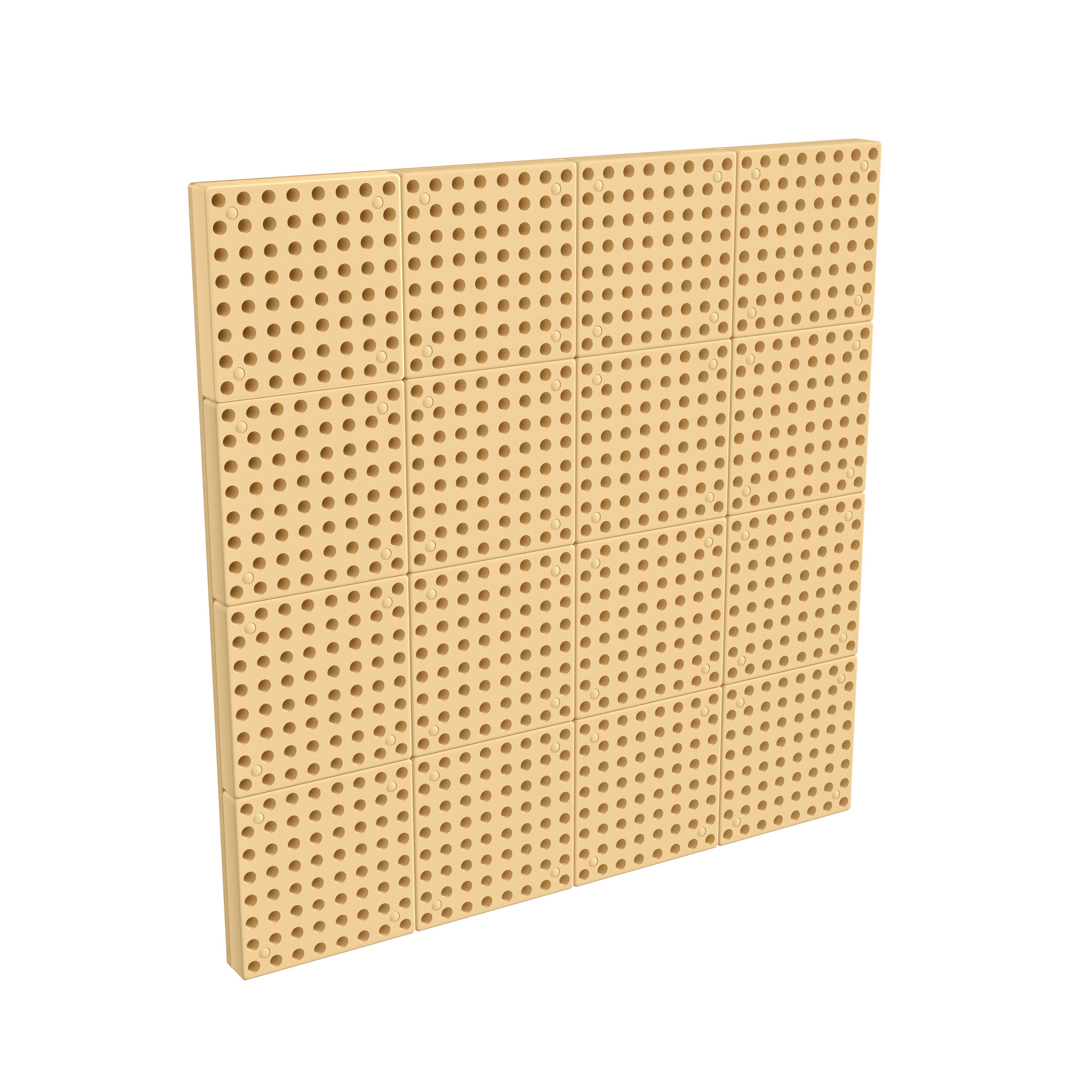 Bright Beginnings Commercial Grade Multipurpose Modular STEAM Wall Peg System Panel - 31.5"L x 31.5"H, Natural
