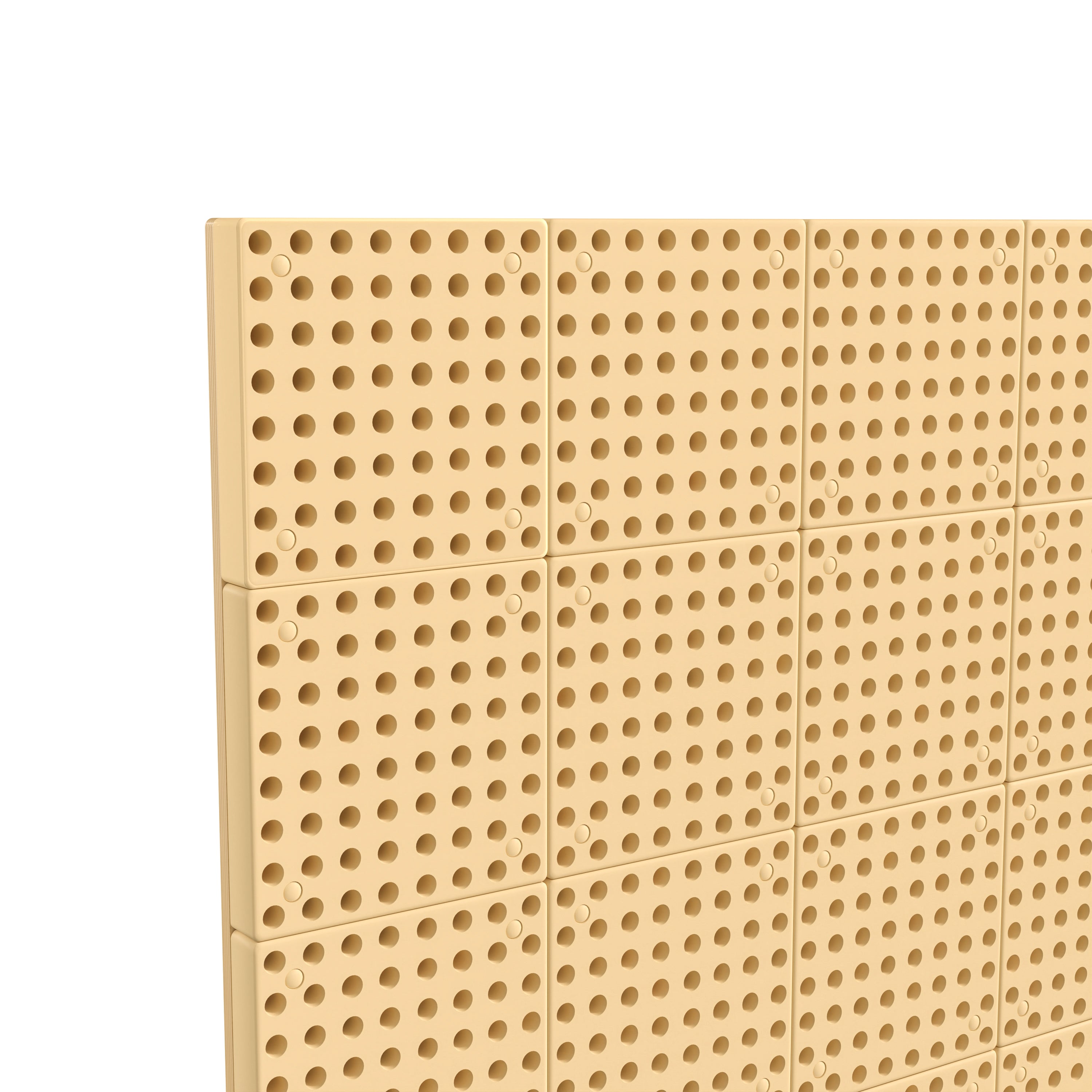 Bright Beginnings Commercial Grade Multipurpose Modular STEAM Wall Peg System Panel - 31.5"L x 31.5"H, Natural