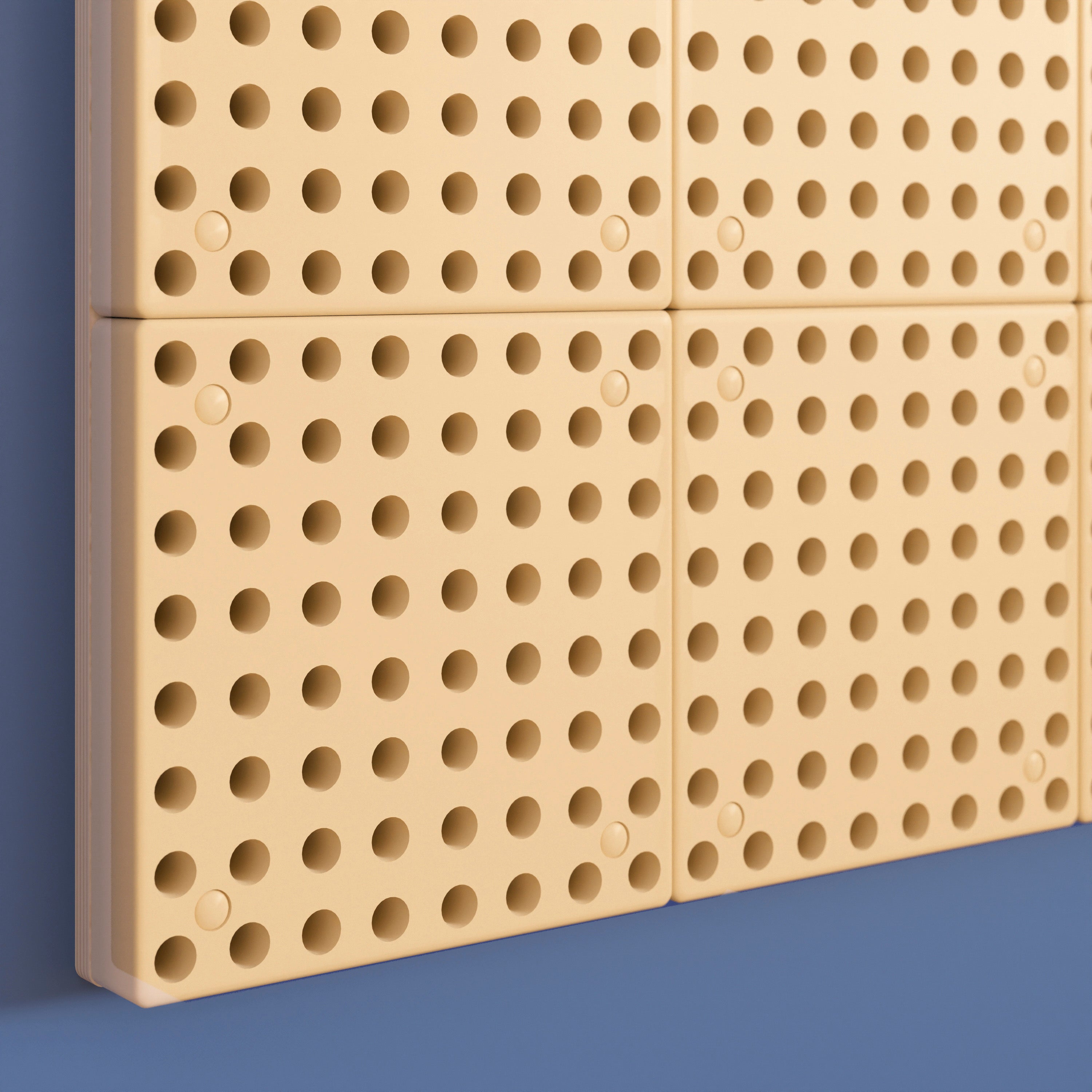 Bright Beginnings Commercial Grade Multipurpose Modular STEAM Wall Peg System Panel - 31.5"L x 47.2"H, Natural