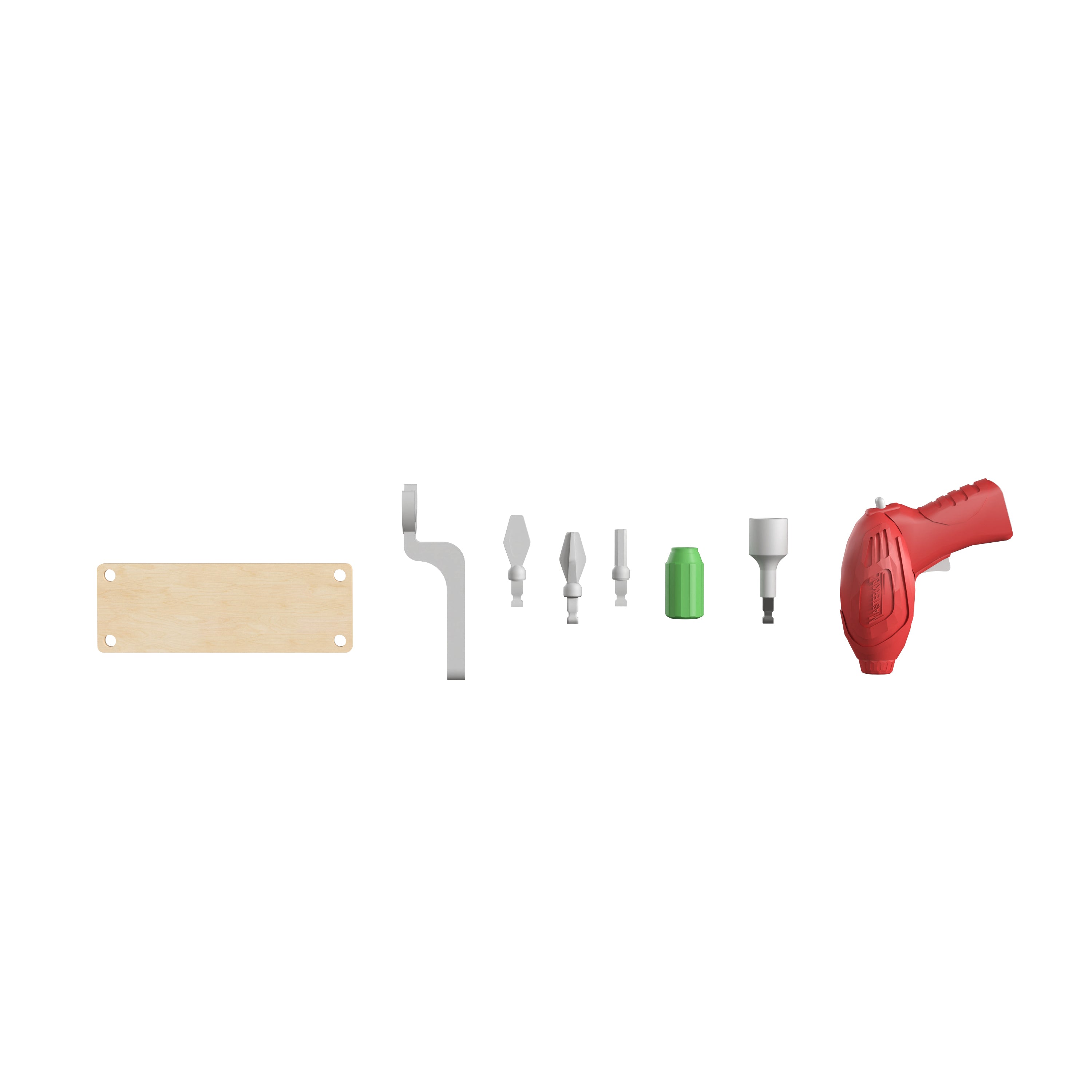Bright Beginnings Commercial Grade 8 Piece Tools & Holder Accessory Set for Modular STEAM Wall Systems (Not Included) with Working Drill