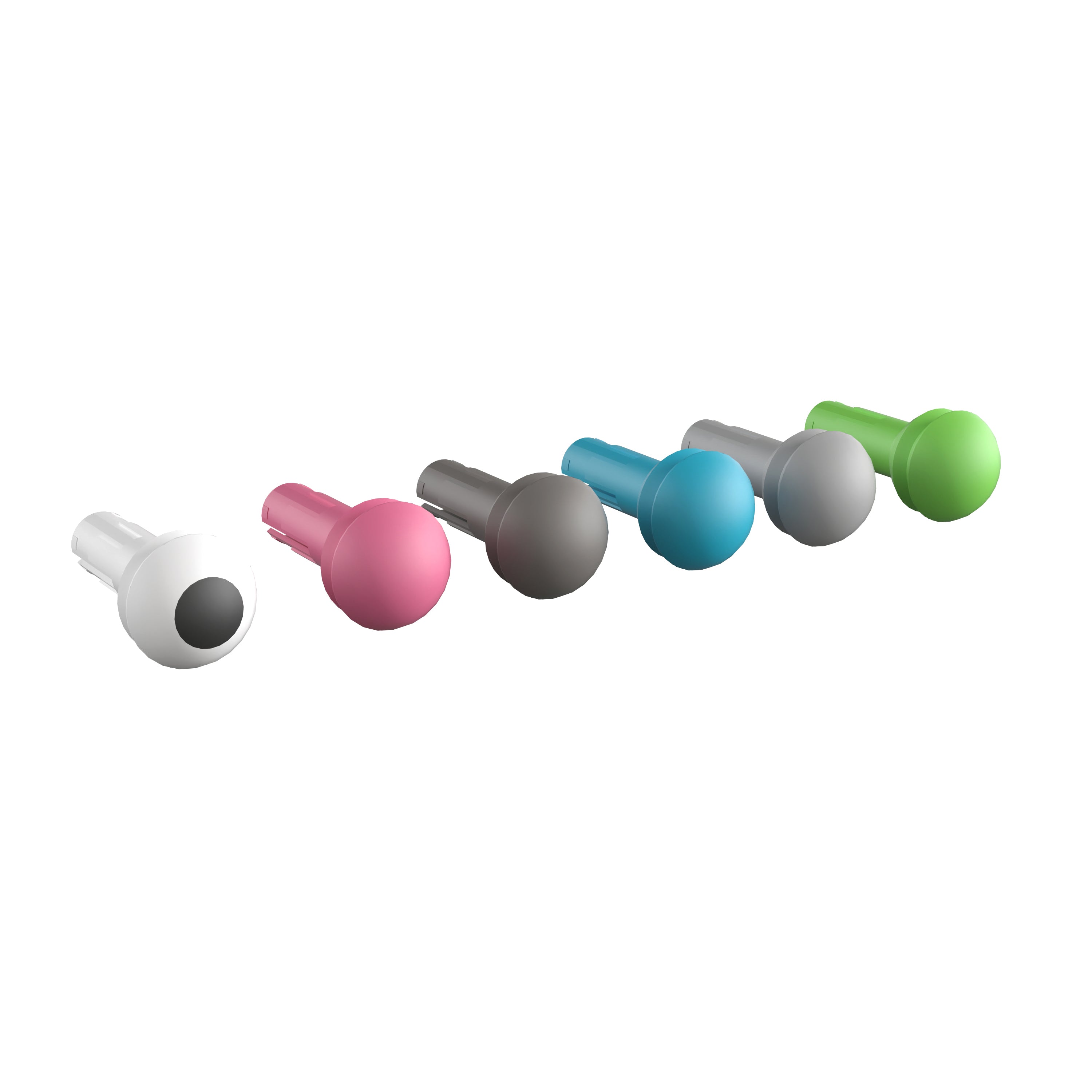 Bright Beginnings Commercial Grade 512 Piece Peg Accessory Pack for Modular STEAM Walls (Not Included) - Pastel