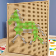 Bright Beginnings Commercial Grade 512 Piece Peg Accessory Pack for Modular STEAM Walls (Not Included) - Pastel