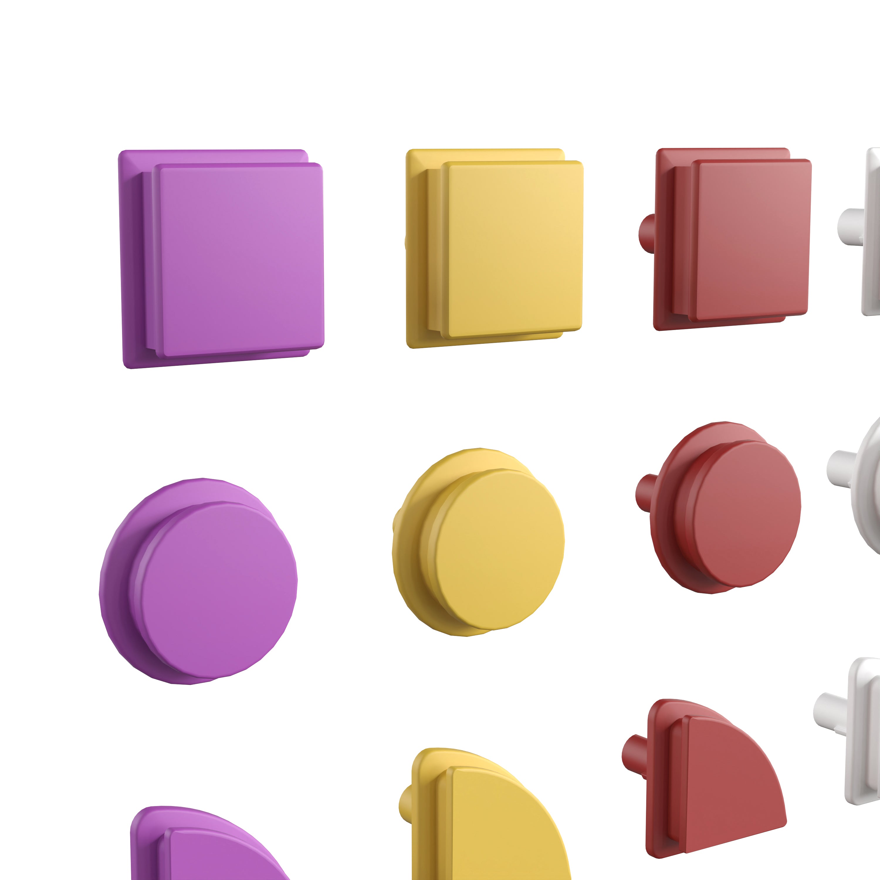 Bright Beginnings Commercial Grade Multicolor 256 Piece Shape Set for Modular STEAM Wall Systems (Not Included)