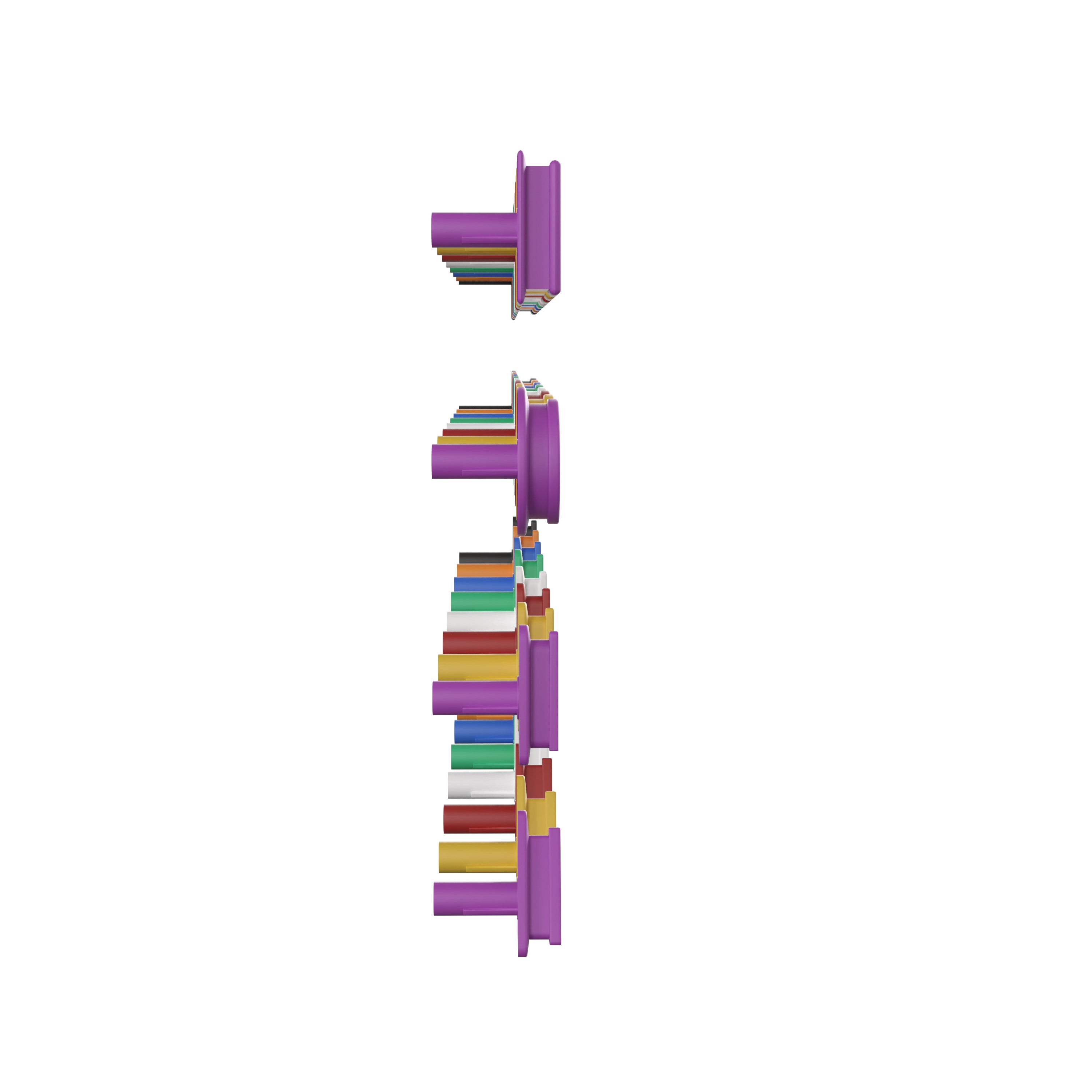 Bright Beginnings Commercial Grade Multicolor 256 Piece Shape Set for Modular STEAM Wall Systems (Not Included)