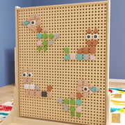 Bright Beginnings Commercial Grade Pastel 256 Piece Shape Set for Modular STEAM Wall Systems (Not Included)