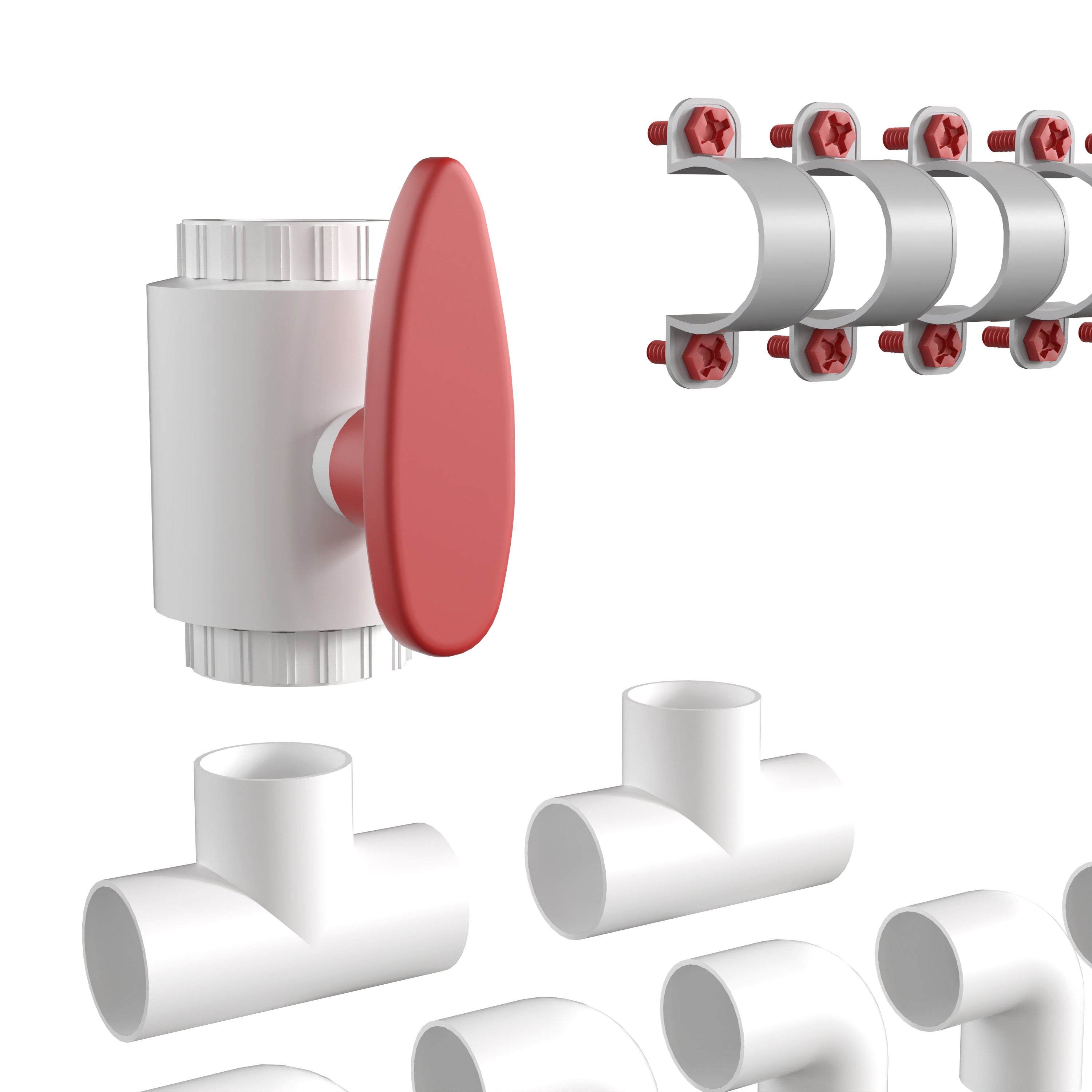 Bright Beginnings Commercial Grade 80 Piece Pipe Builder Set for Modular STEAM Wall Systems (Not Included)