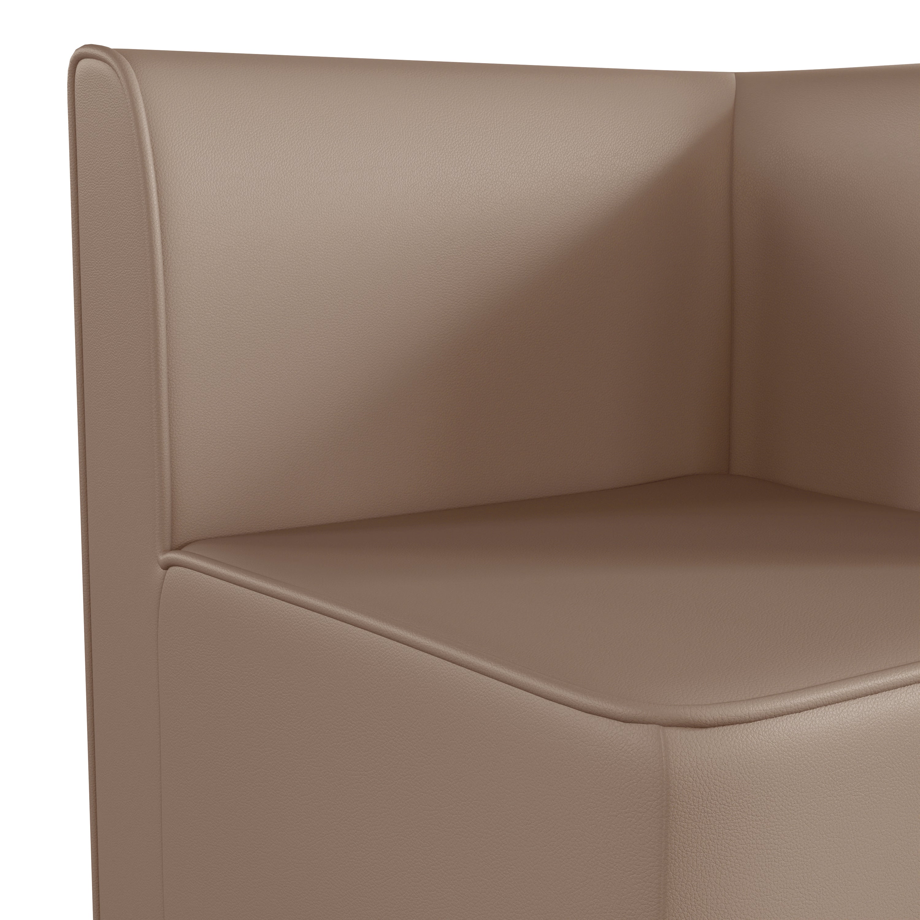Bright Beginnings Commercial Grade Modular Classroom Soft Seating, 1-Seater Corner Chair, Neutral Vinyl