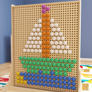 Bright Beginnings Commercial Grade 64 Piece Jumbo Peg Accessory Pack for Modular STEAM Walls (Not Included) - Multicolor