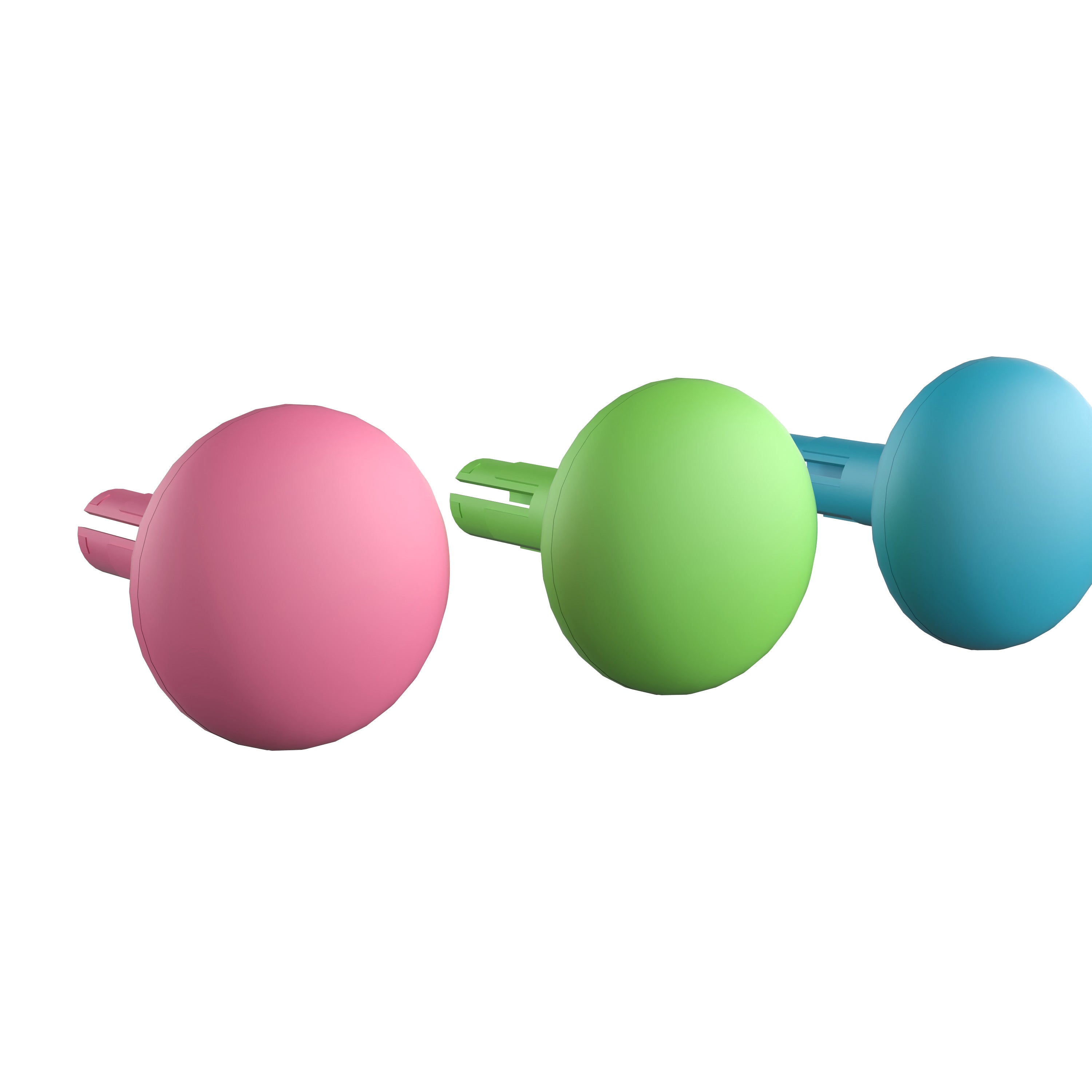 Bright Beginnings Commercial Grade 64 Piece Jumbo Peg Accessory Pack for Modular STEAM Walls (Not Included) - Pastel Multicolor