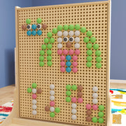 Bright Beginnings Commercial Grade 64 Piece Jumbo Peg Accessory Pack for Modular STEAM Walls (Not Included) - Pastel Multicolor