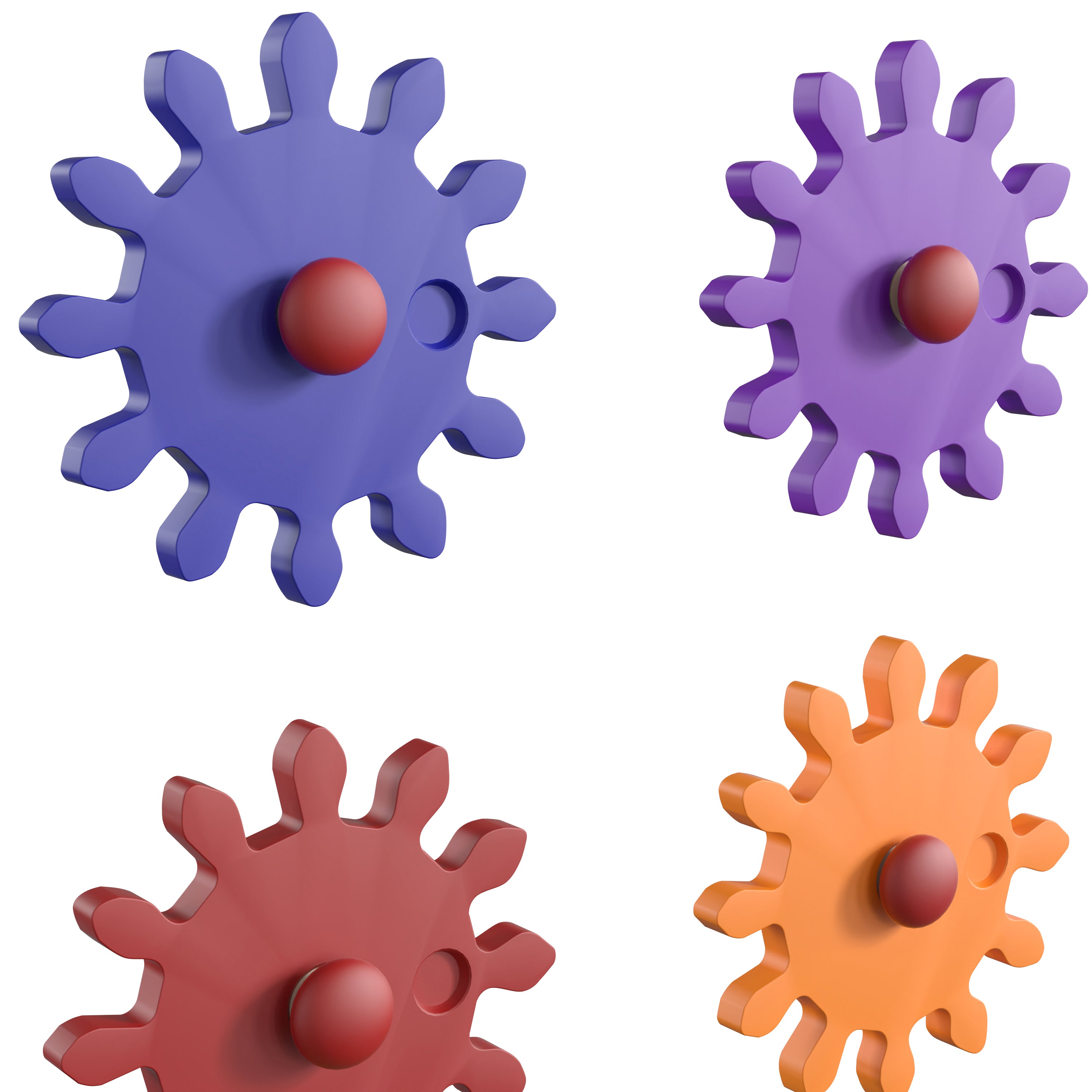 Bright Beginnings Commercial Grade 79 Piece Multicolor Chain and Gears Accessory Set for Modular STEAM Wall Systems (Not Included)