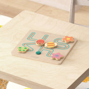 Bright Beginnings Commercial Grade STEM Insect Sliding Maze Learning Board, Natural/Multicolor