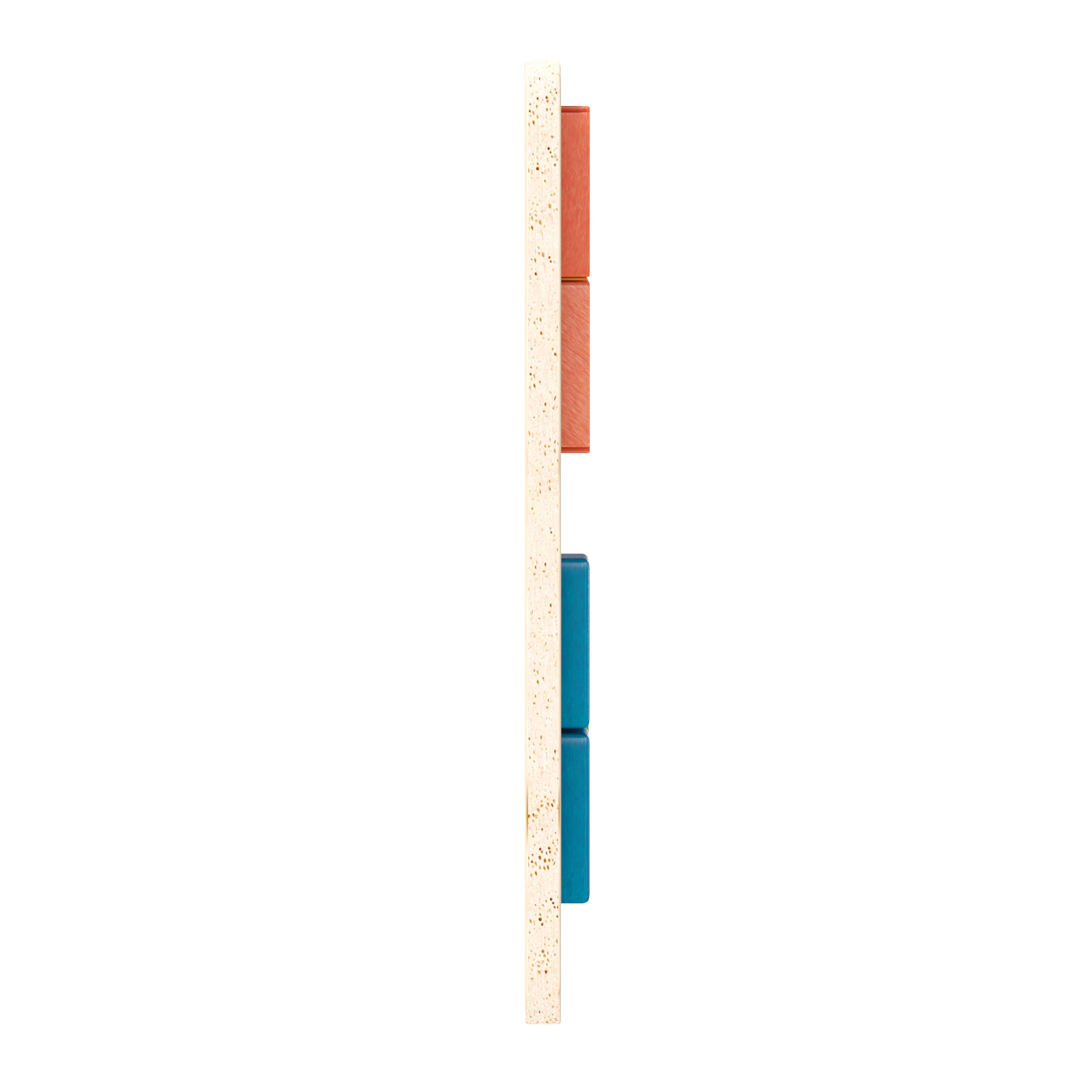 Bright Beginnings Commercial Grade Natural Birch Plywood STEM Geometric Shape Building Puzzle Board with Colorful Elements