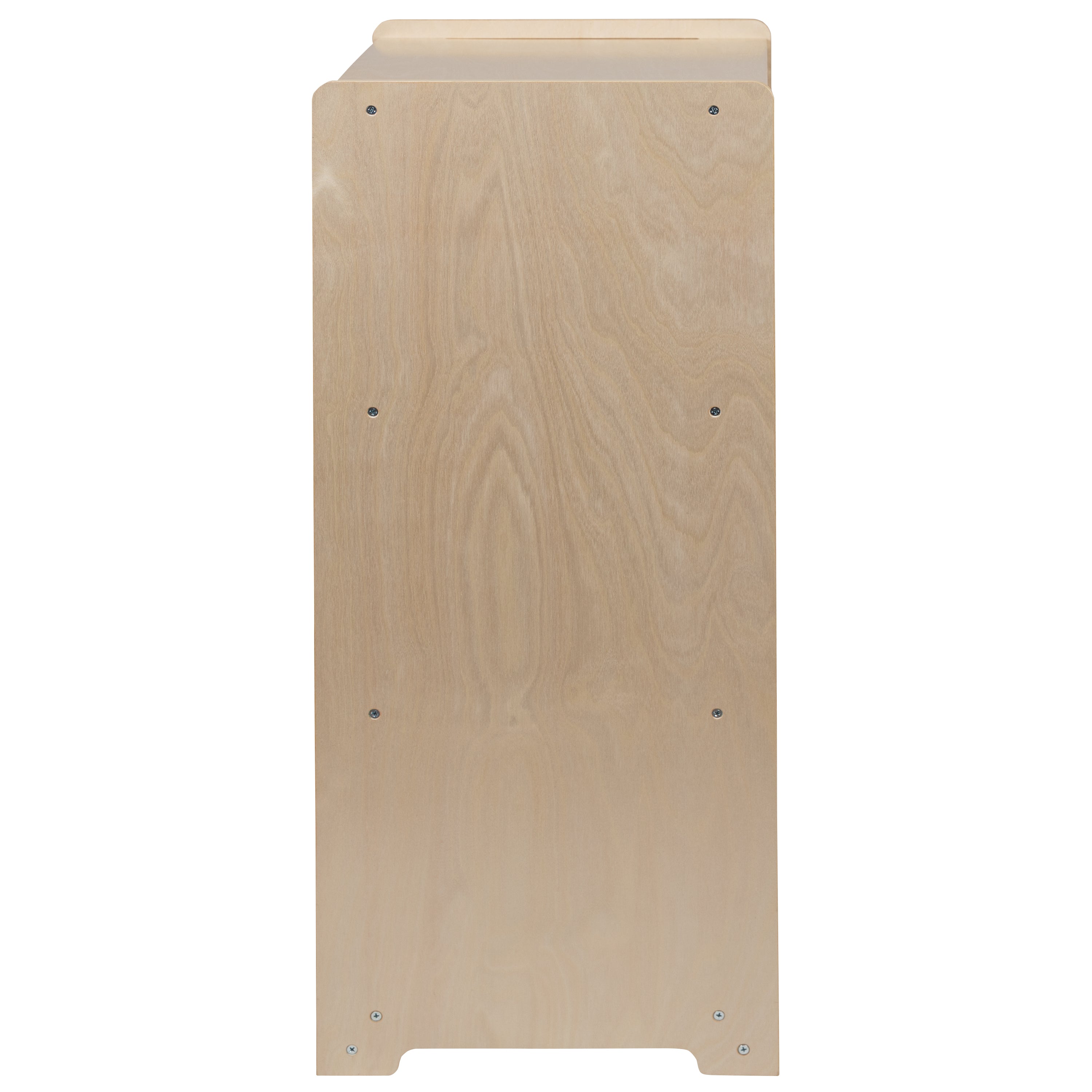 Hercules Wooden 3 Section School Classroom Storage Cabinet for Commercial or Home Use - Safe, Kid Friendly Design - 36"H (Natural)