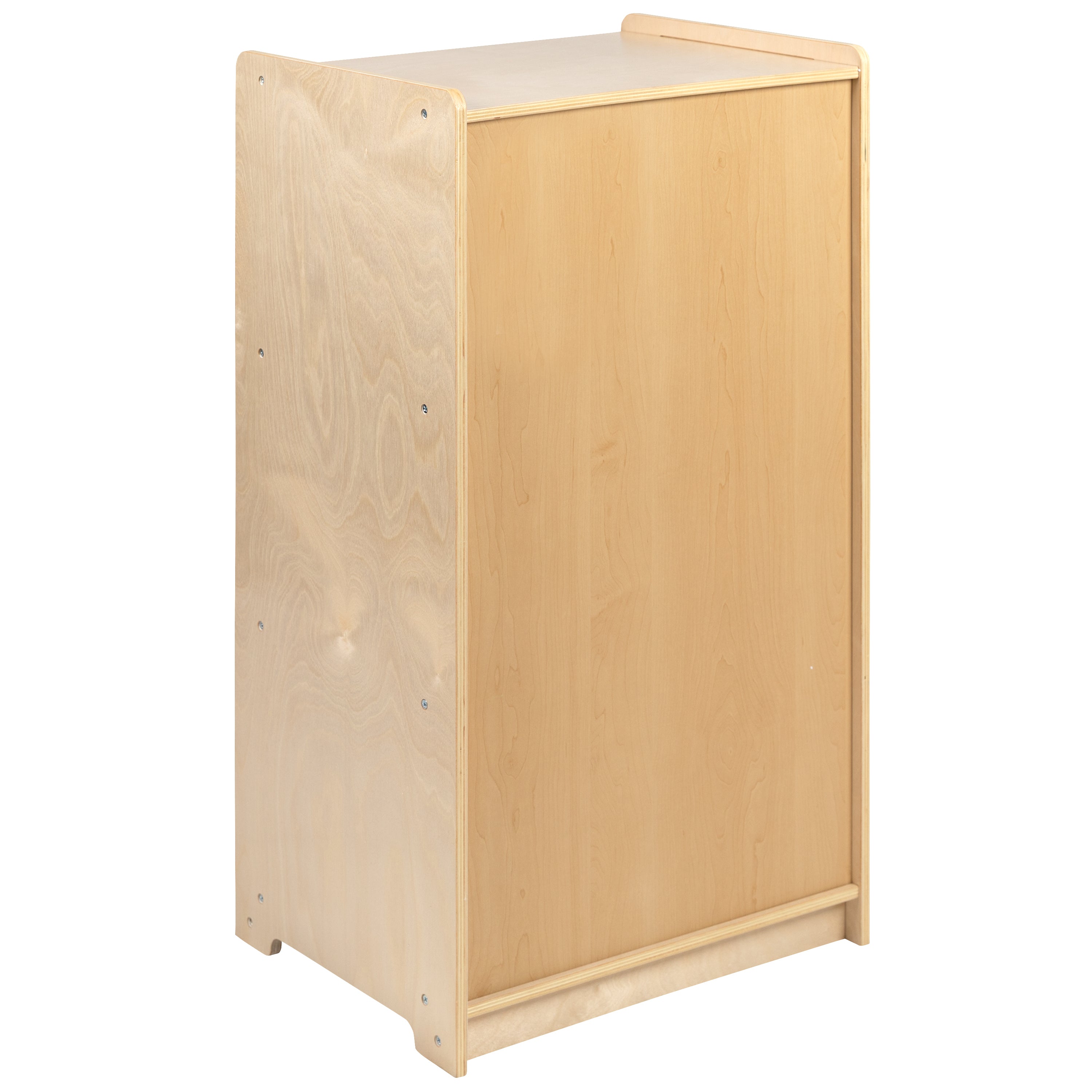 Hercules Wooden 3 Section School Classroom Storage Cabinet for Commercial or Home Use - Safe, Kid Friendly Design - 36"H (Natural)