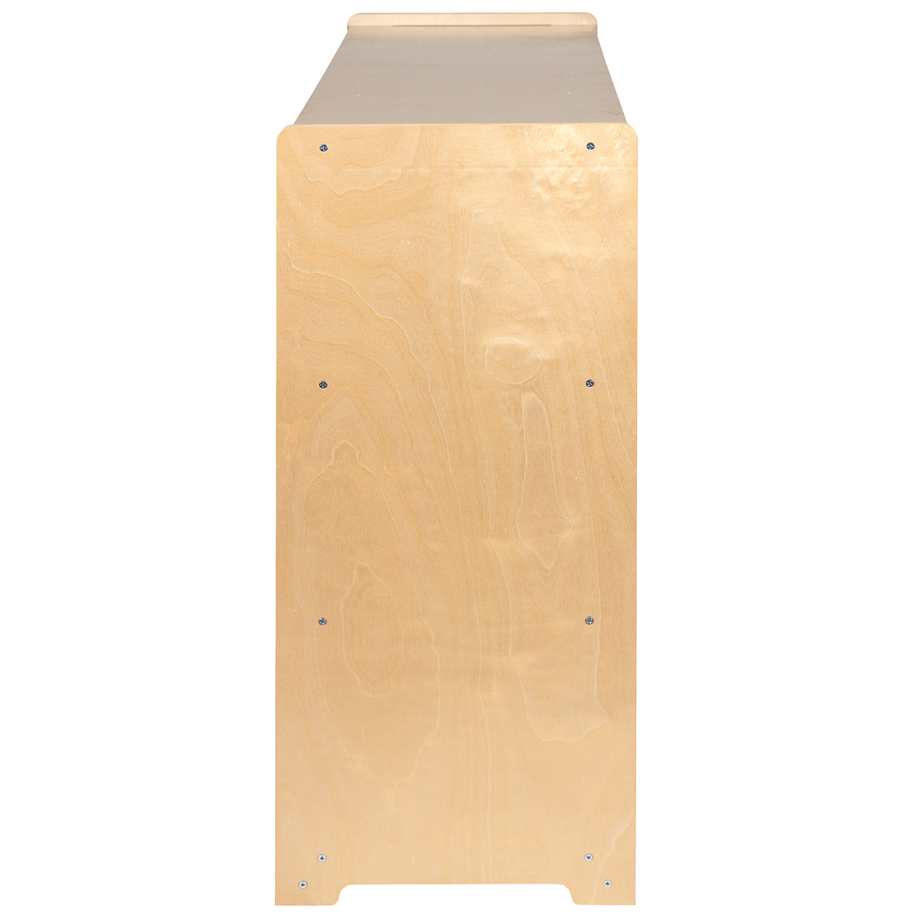 Hercules Wooden 8 Section School Classroom Storage Cabinet for Commercial or Home Use - Safe, Kid Friendly Design - 36"H (Natural)