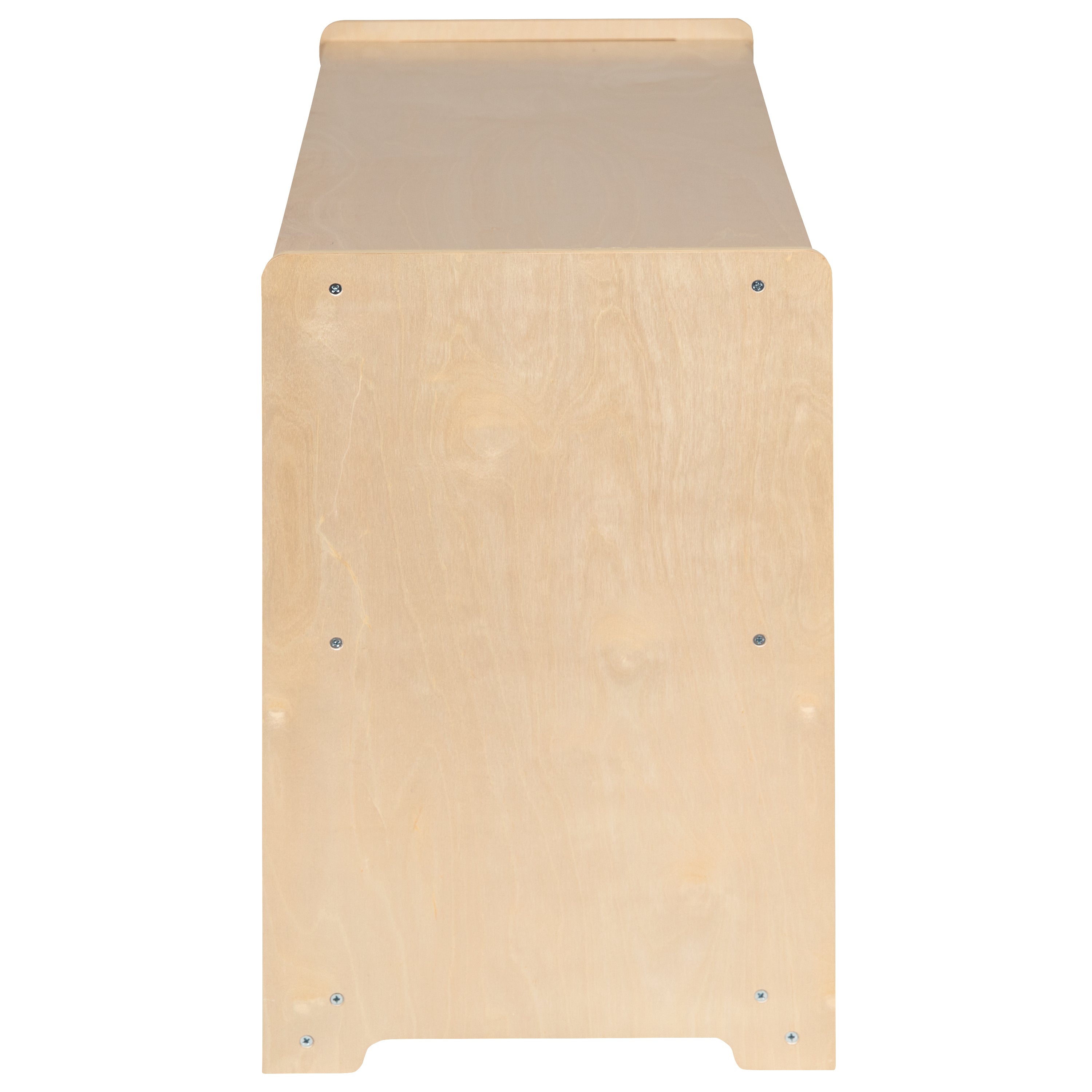 Hercules Wooden 2 Section School Classroom Storage Cabinet for Commercial or Home Use - Safe, Kid Friendly Design - 24"H x 36"L (Natural)