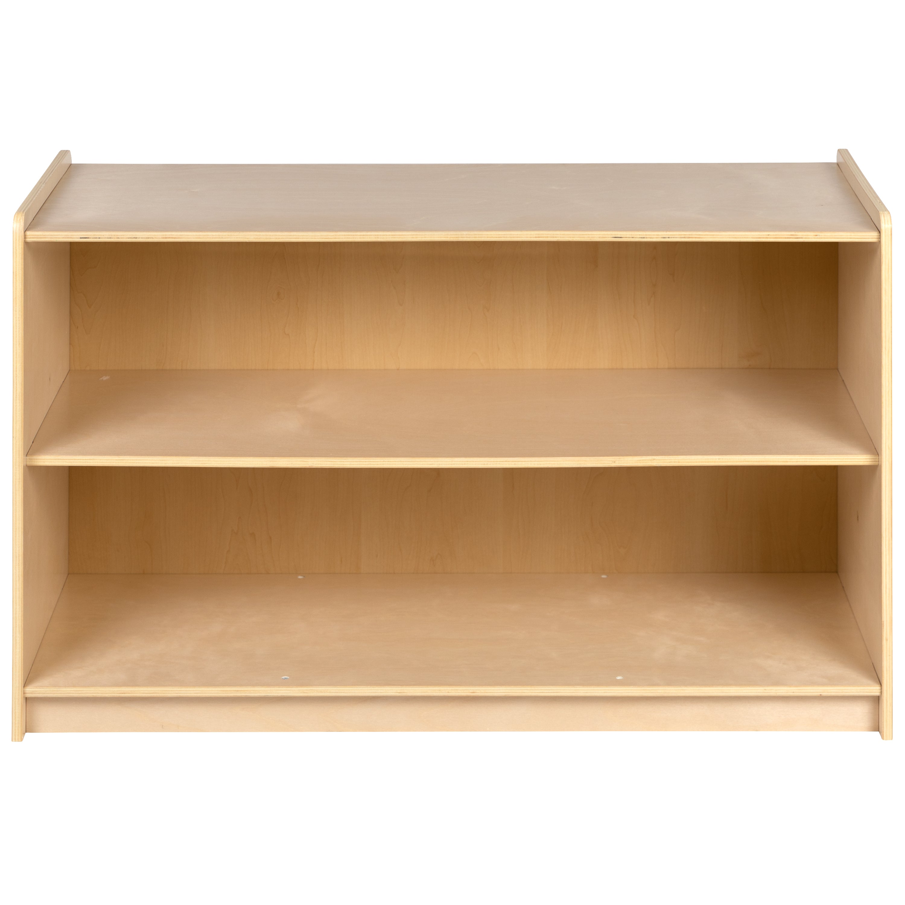 Hercules Wooden 2 Section School Classroom Storage Cabinet for Commercial or Home Use - Safe, Kid Friendly Design - 24"H x 36"L (Natural)