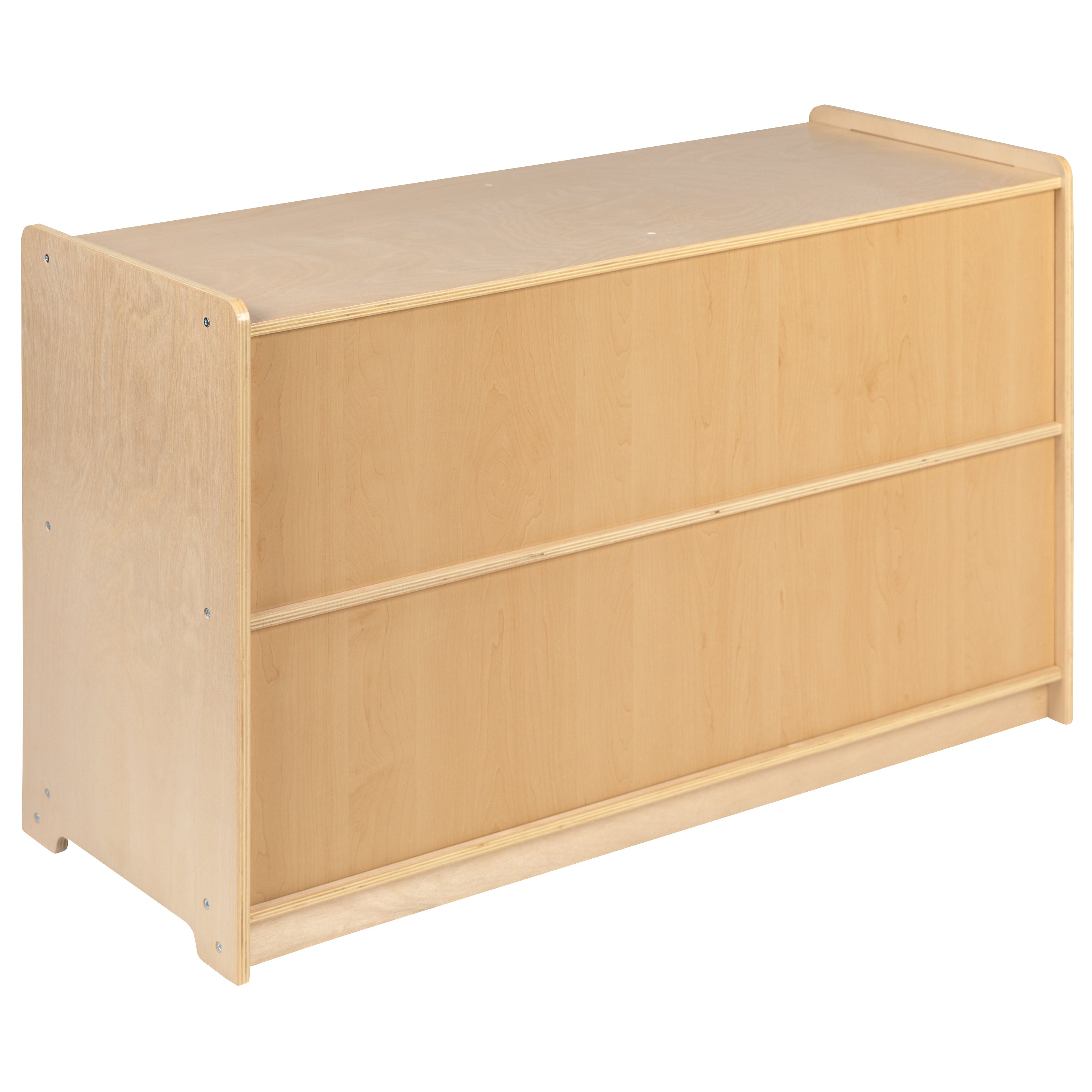 Hercules Wooden 5 Section School Classroom Storage Cabinet for Commercial or Home Use - Safe, Kid Friendly Design - 24"H x 36"L (Natural)