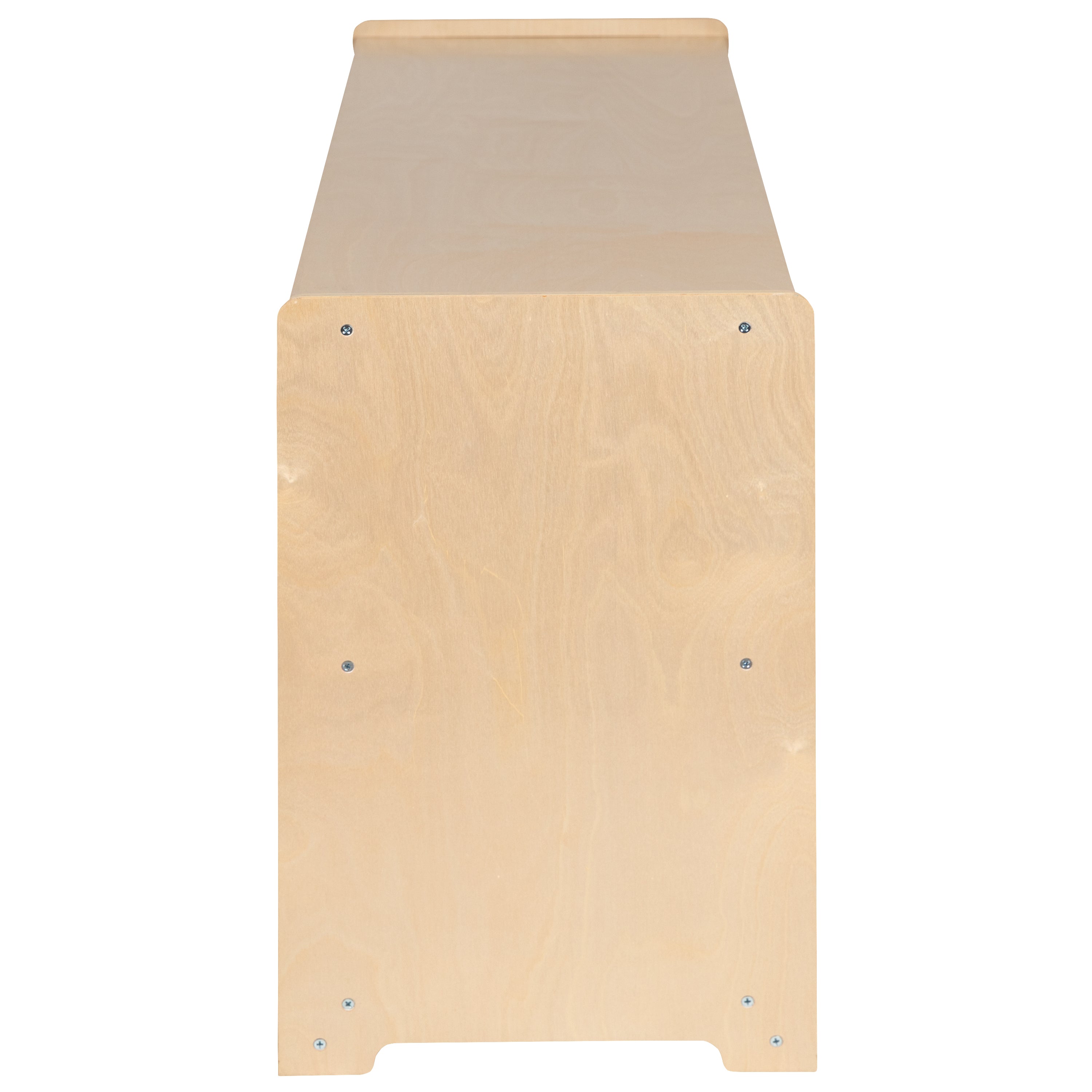 Hercules Wooden 2 Section School Classroom Storage Cabinet for Commercial or Home Use - Safe, Kid Friendly Design - 24"H x 48"L (Natural)