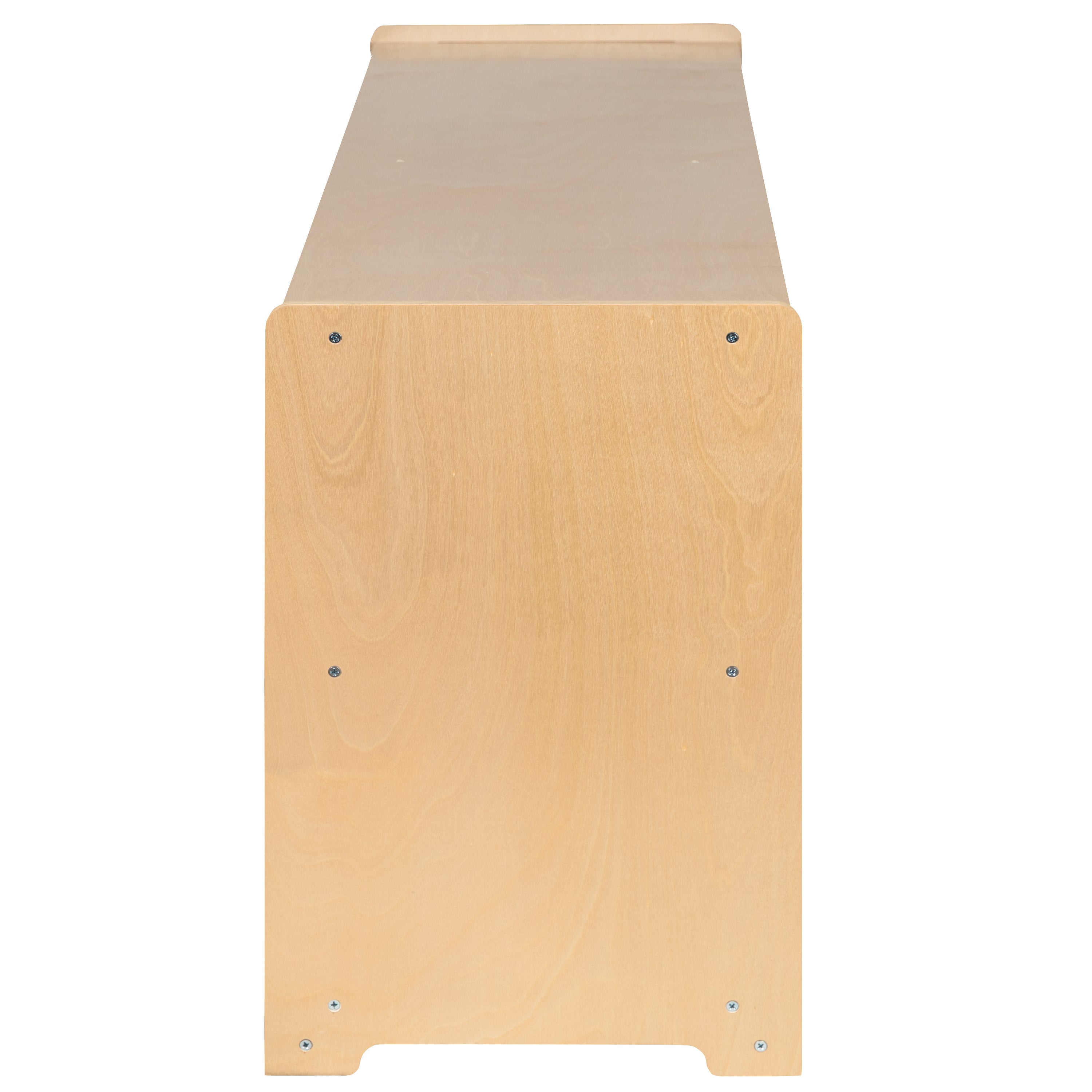 Hercules Wooden 5 Section School Classroom Storage Cabinet for Commercial or Home Use - Safe, Kid Friendly Design - 24"H x 48"L (Natural)