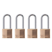 1-9/16in (40mm) Wide Solid Brass Body Padlock with 2in (51mm) Shackle; 4-Pack