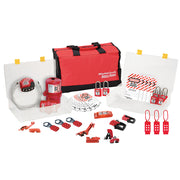 Lockout Carrying Case with Premier Electrical Device Assortment and six Zenex™ Thermoplastic Padlocks