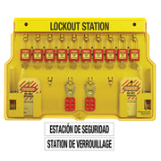 10-Lock Covered Station with 410RED Zenex™ Thermoplastic Padlocks.
