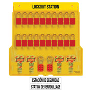 20-Lock Station with A1106RED Aluminum Padlocks.