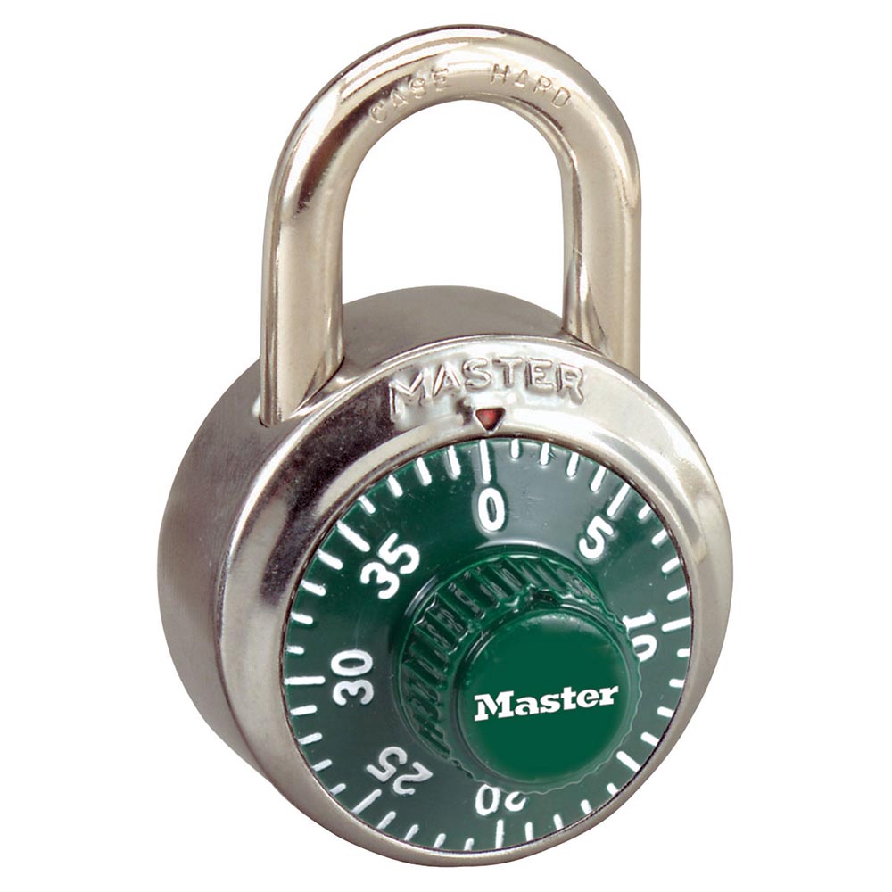 1-7/8in (48mm) General Security Combination Padlock with Green Colored Dial