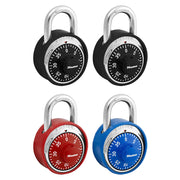 1-7/8in (48mm) Wide Combination Dial Padlock with Matching Scratch Guard Bumper; Assorted Colors