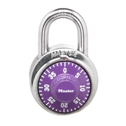 1-7/8in (48mm) Wide Combination Dial Padlock; Purple Dial