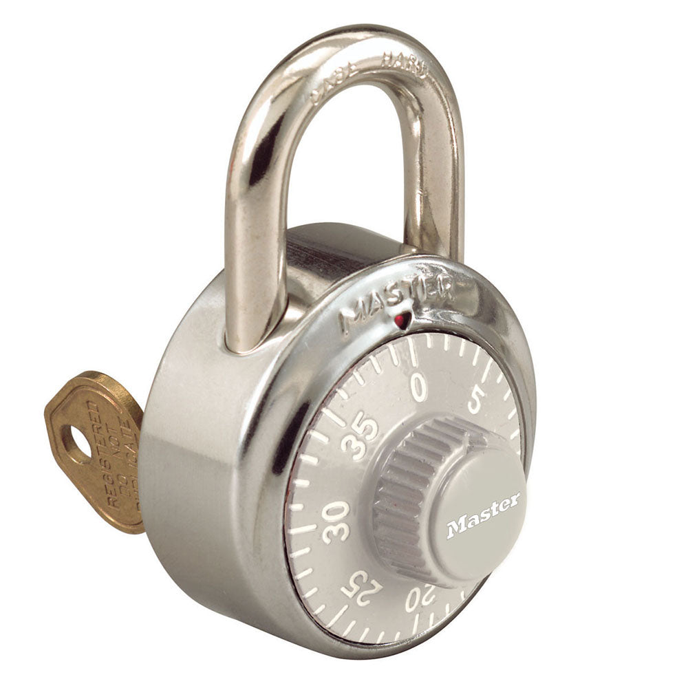 1-7/8in (48mm) General Security Combination Padlock with Key Control Feature and Gray Colored Dial