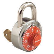 1-7/8in (48mm) General Security Combination Padlock with Key Control Feature and Orange Colored Dial