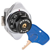 ADA Compliant Built-In Combination Lock with Metal Dial for Lift Handle Lockers - Hinged on Right