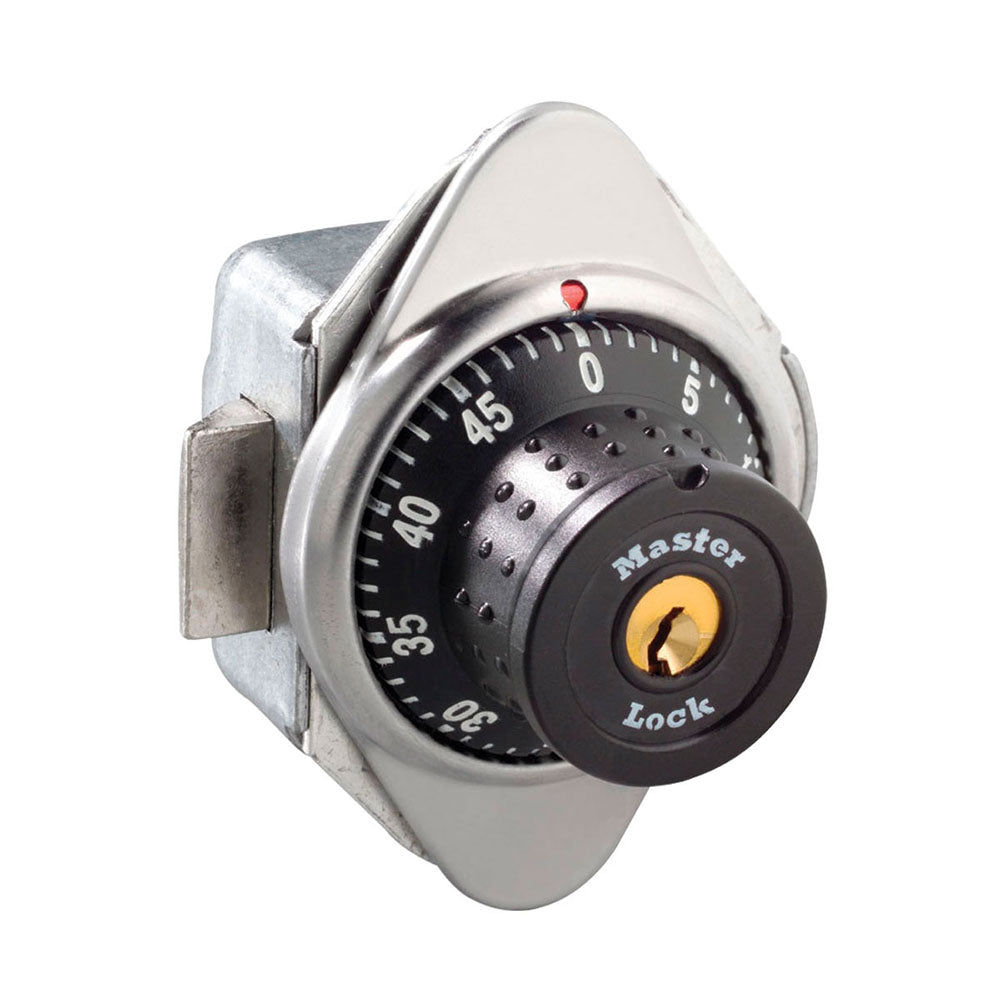 Built-In Combination Lock with Metal Dial for Single Point Latch Lockers - Hinged on Right