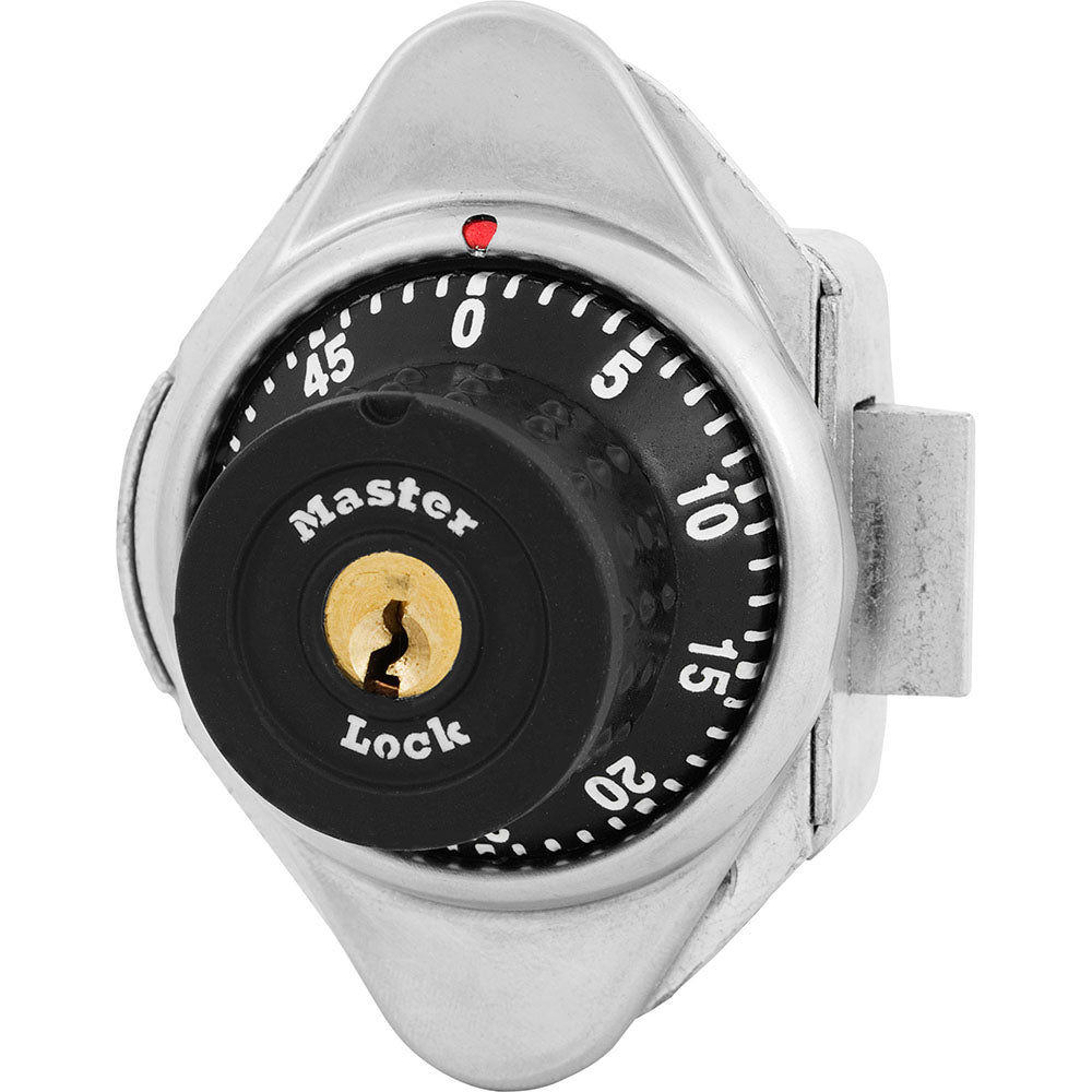 Built-In Combination Lock with Metal Dial for Single Point Latch Lockers - Hinged on Left