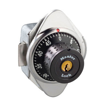 Built-In Combination Lock with Metal Dial for Horizontal Latch Box Lockers - Hinged on Right