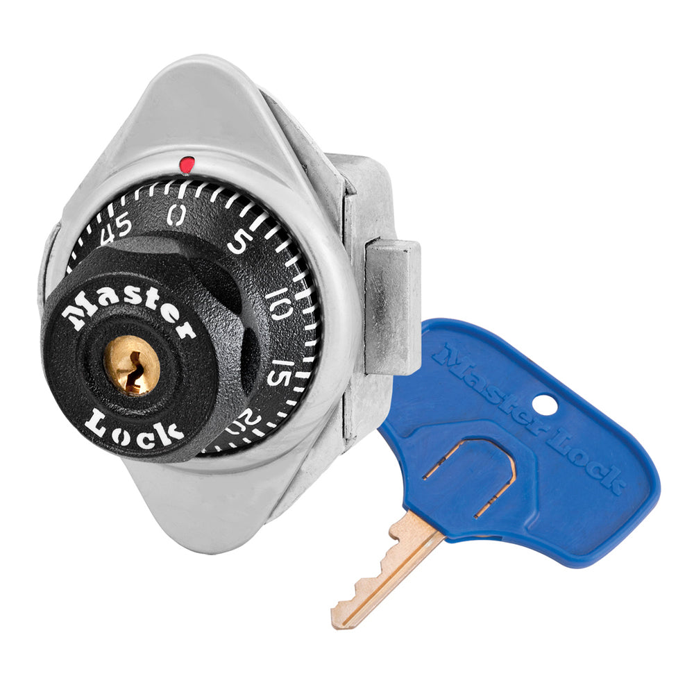 ADA Compliant Built-In Combination Lock with Metal Dial for Lift Handle and Single Point Horizontal Latch Lockers - Hinged on Left