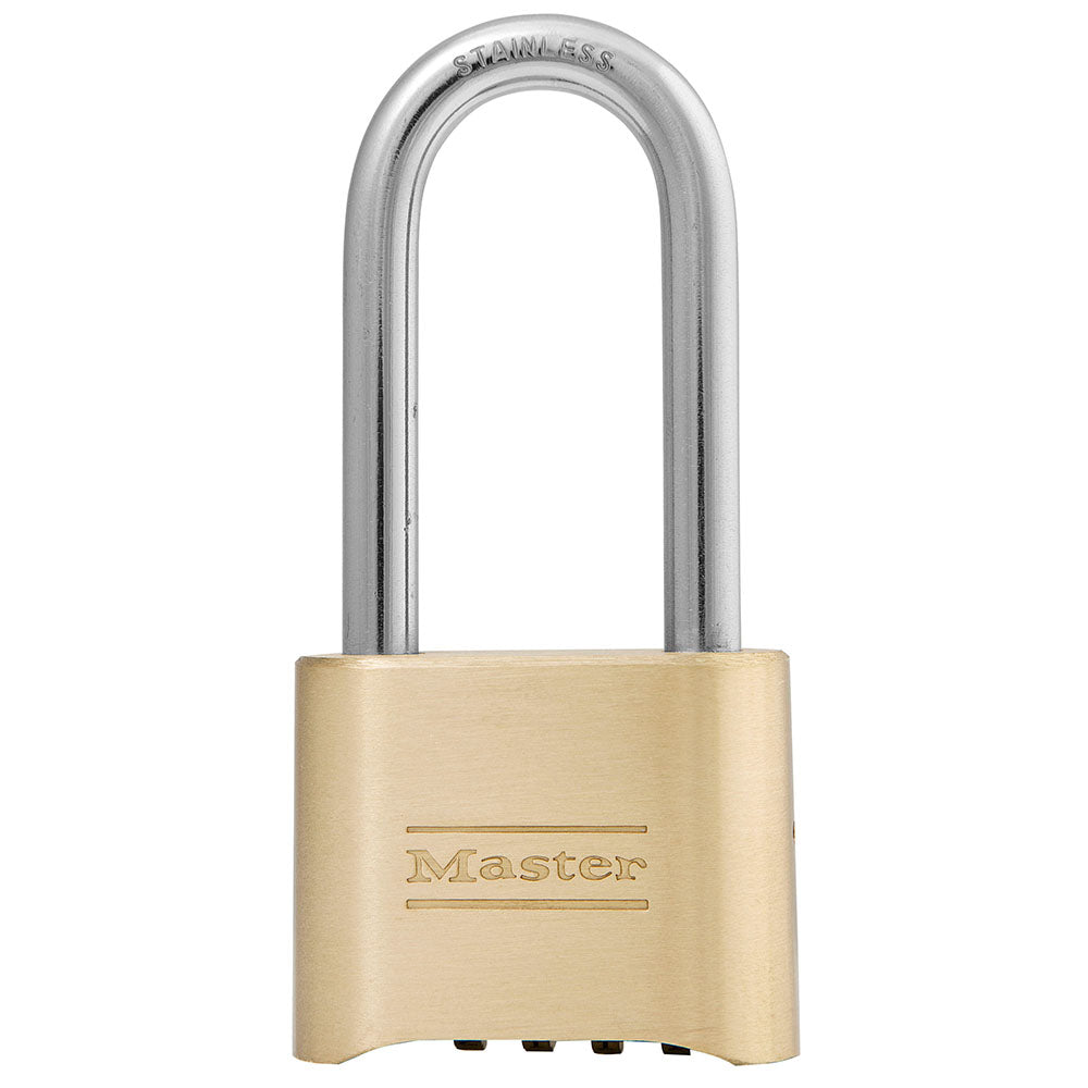 2in (51mm) Wide Resettable Combination Brass Padlock with 2-1/4in (57mm) Stainless Steel Shackle