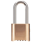 2in (51mm) Wide Resettable Combination Brass Padlock with 2-1/4in (57mm) Shackle, Supervisory Key Override