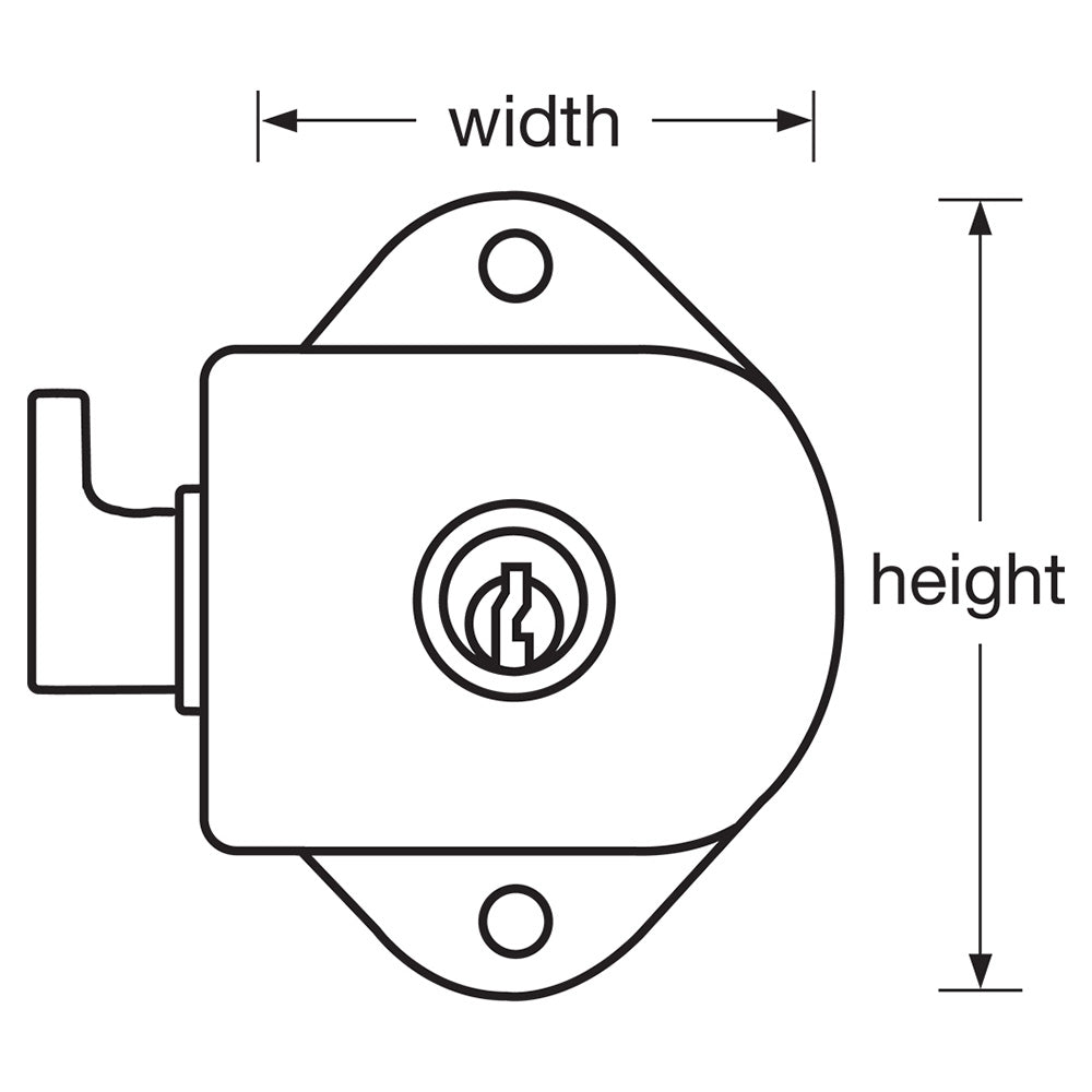 ADA Compliant Built-In Keyed Lock for Wrap-Around-Latch™ Lockers