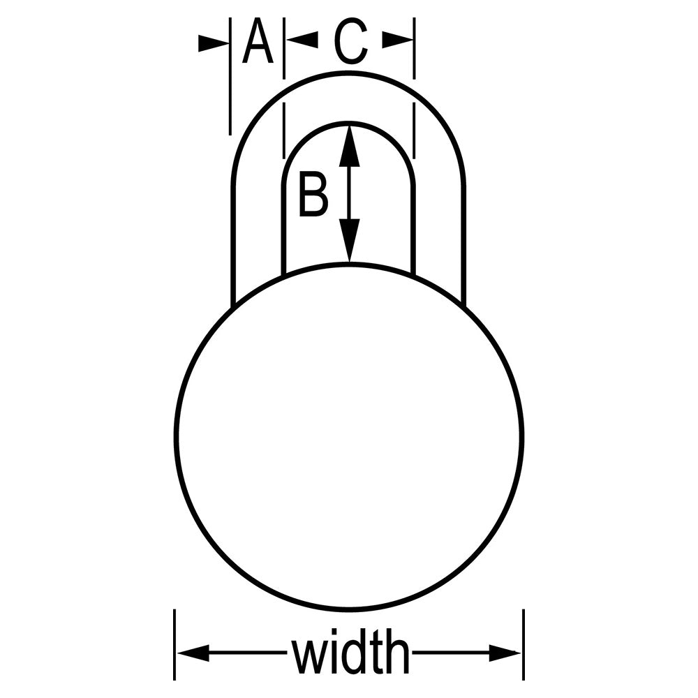 2-3/16in (56mm) High Security Combination Padlock
