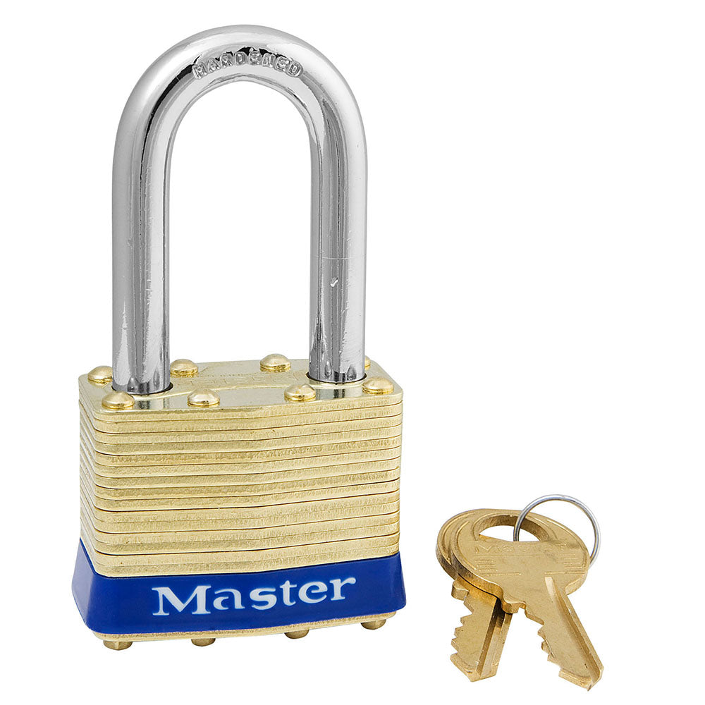 1-3/4in (44mm) Wide Laminated Brass Pin Tumbler Padlock with 1-1/2in (38mm) Shackle