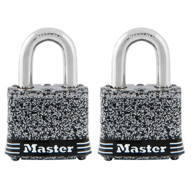 1-9/16in (40mm) Wide Rust-Oleum® Certified Laminated Steel Pin Tumbler Padlock; 2-Pack