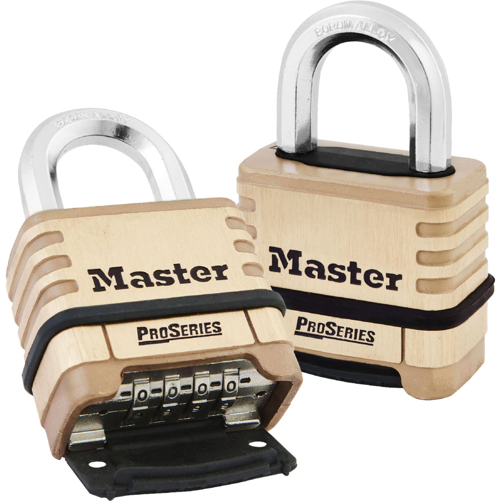 2-1/4in (57mm) Wide ProSeries® Brass Resettable Combination Padlock