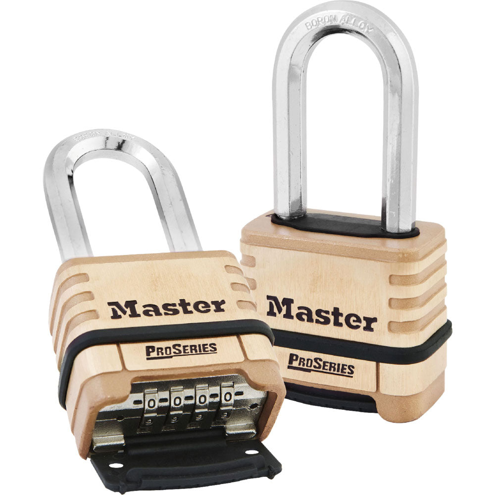 2-1/4in (57mm) Wide ProSeries® Brass Resettable Combination Padlock with 2-1/16in (53mm) Shackle